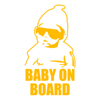 Badass Baby On Board Decal (Yellow)